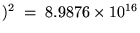 $)^2 \;
= \; 8.9876 \times 10^{16}$