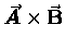 $\mbox{\boldmath$\vec{A}$\unboldmath }\times\vec{\bf B}$