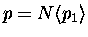 $p = N \langle p_1 \rangle$